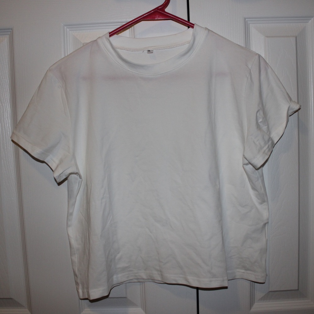 Plain White Crop Top